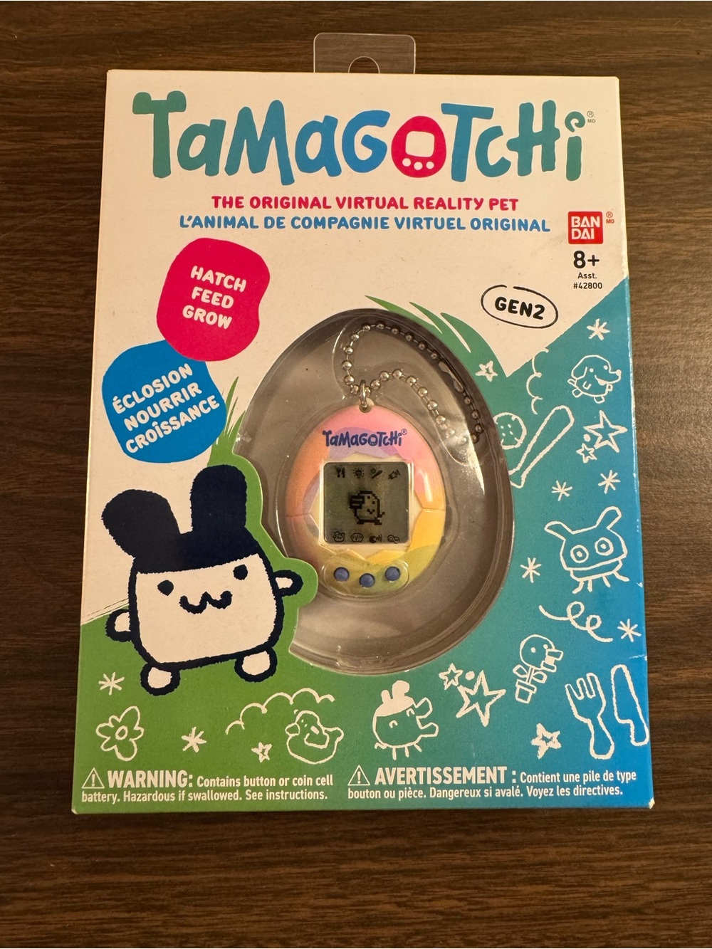 Bandai Original Tamagotchi Gen 2 Pastel Swirl Virtual Pet NIP 2022 New NIB